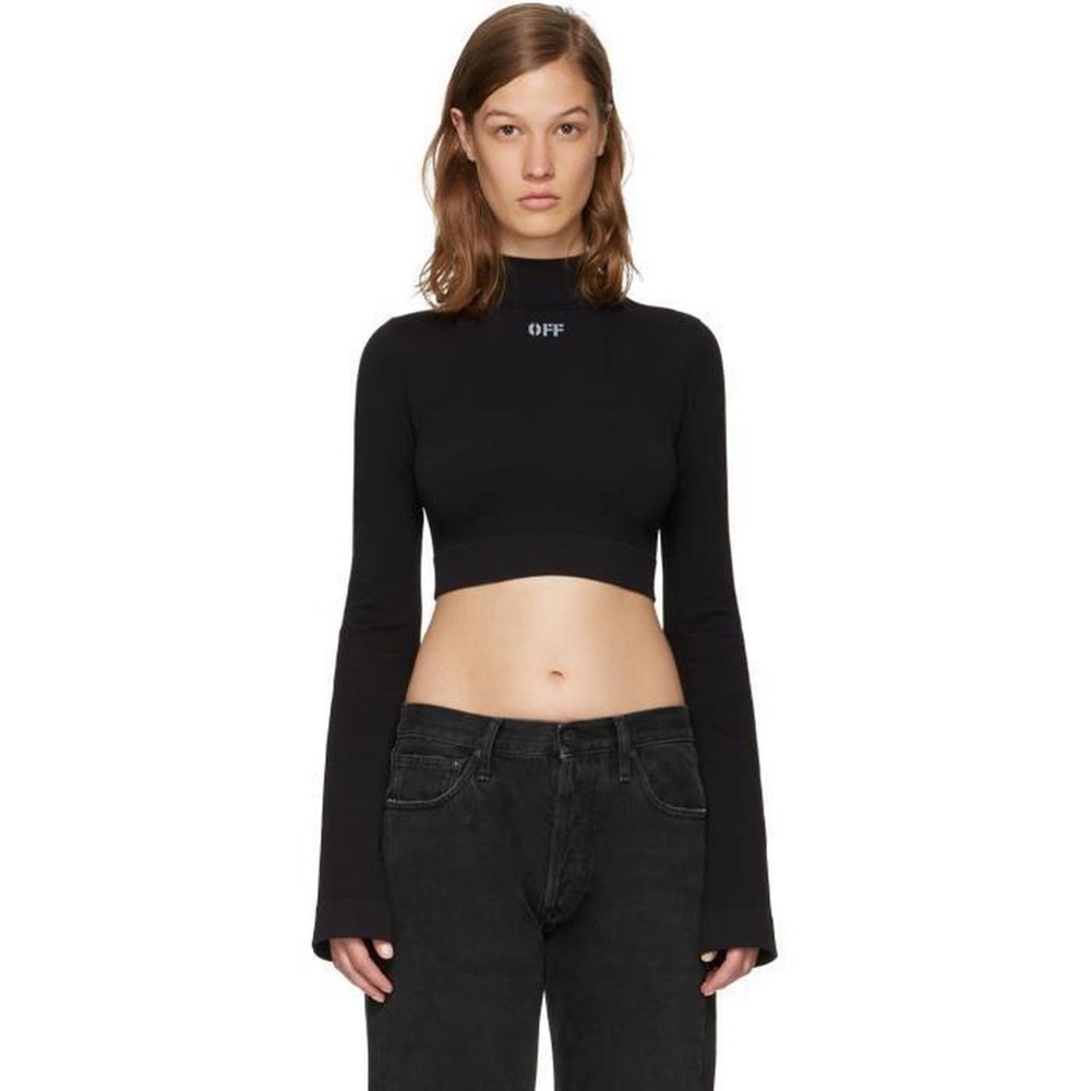 Off-White c/o Virgil Abloh
Women's Ssense Exclusive Black Cropped Turtleneck